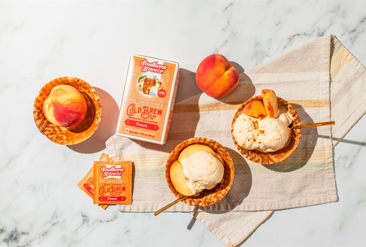 peach ice cream, peach ice cream recipe, no churn ice cream