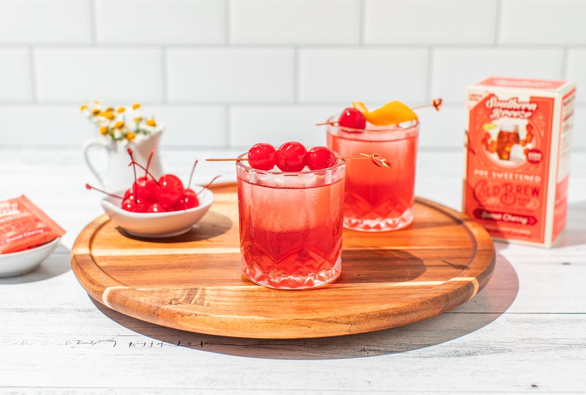 Sweet Cherry Manhattan Mocktail | Southern Breeze Sweet Tea