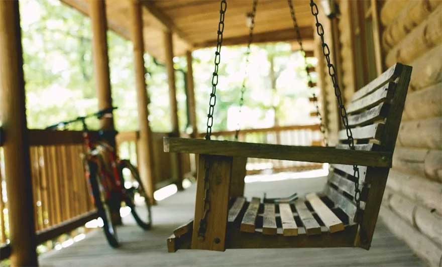 Swing on Southern Porch