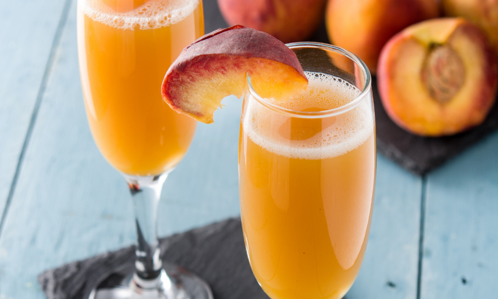 peach iced tea, peach bellini tea
