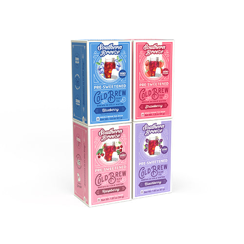 Southern Breeze Cold Brew Sweet Iced Tea Berry Bundle - Blackberry, Raspberry, Strawberry & Blueberry flavor