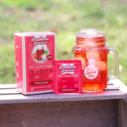 Southern Breeze Cold Brew Watermelon Iced Tea Carton pack alongside an iced tea jar and tea bag
