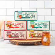 Southern Breeze Family Size Sweet Tea & Mason Jar Bundle - Original, Decaf, Peach, Raspberry and Lemon along with a jar