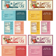 Southern Breeze Family Size Sweet Iced Tea Bundle 4 pack - brewing instructions, nutritional label and ingredients list
