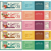 Southern Breeze Family Size Sweet Iced Tea Bundle 5 pack with Decaf -brewing instructions, nutritional label and ingredients list