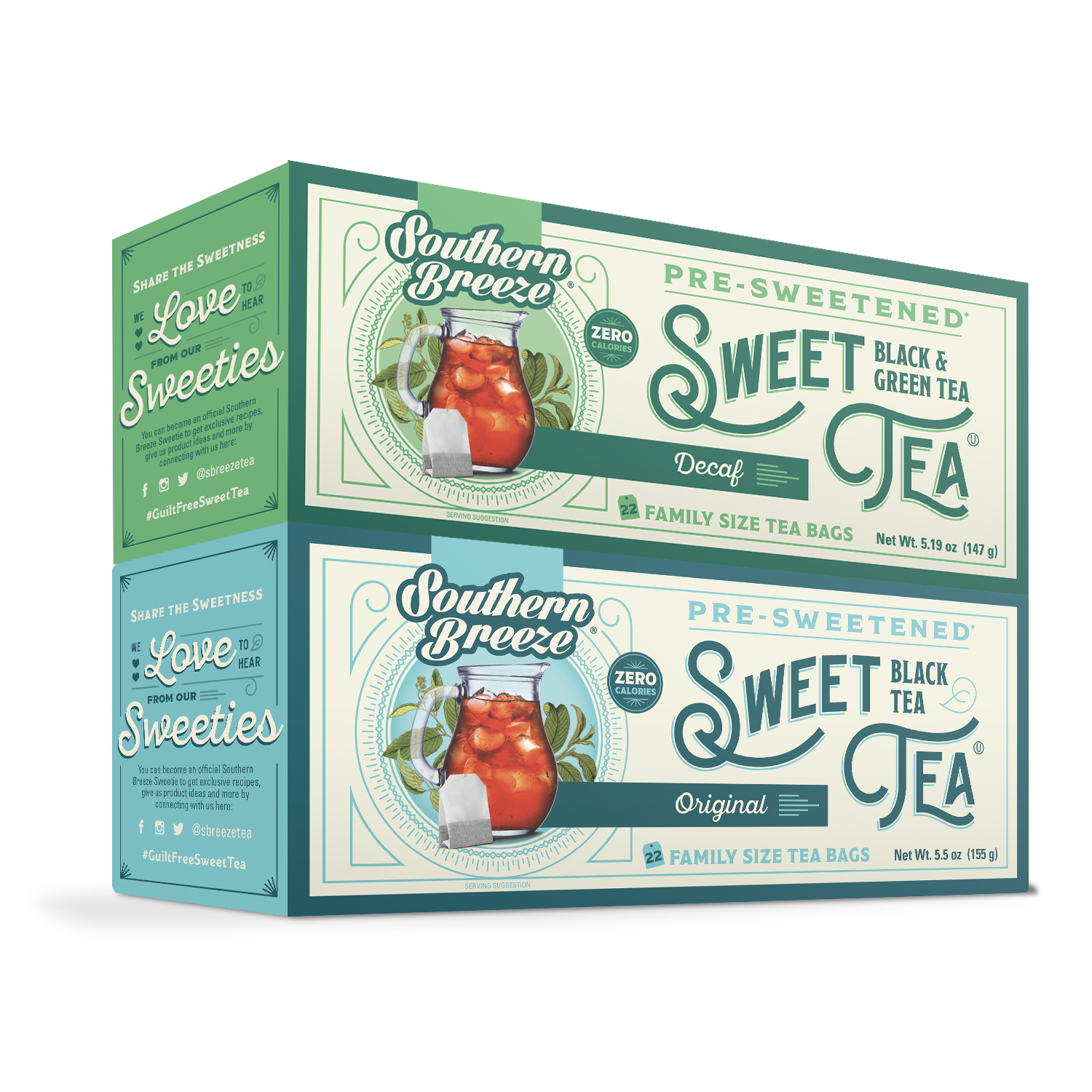 Southern Breeze Day and Night Family Size Sweet Iced Tea Bundle