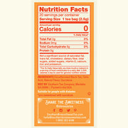 Southern Breeze Decaf Mango Sweet Iced Tea nutritional label and ingredients list