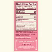 Southern Breeze Decaf Raspberry Sweet Iced Tea nutritional label and ingredients list