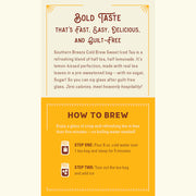 Southern Breeze Half & Half Sweet Iced Tea brewing instructions