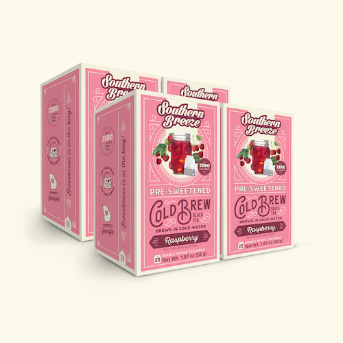 Four packs of Southern Breeze Raspberry Sweet Iced Tea