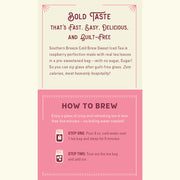 Southern Breeze Raspberry Sweet Iced Tea brewing instructions