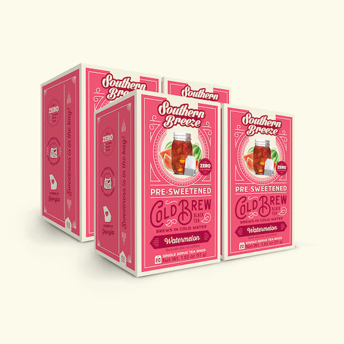 Four packs of Southern Breeze Watermelon Sweet Iced Tea