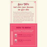 Southern Breeze Cold Brew Watermelon Iced Tea Carton pack brewing instructions