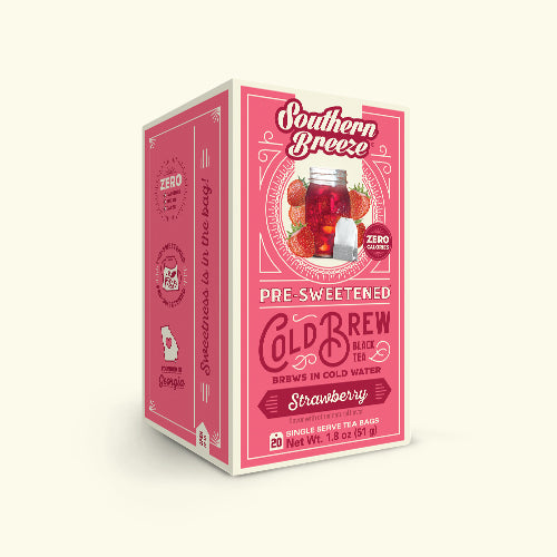 Strawberry Cold Brew Tea 4 Pack | Zero Calorie Iced Tea