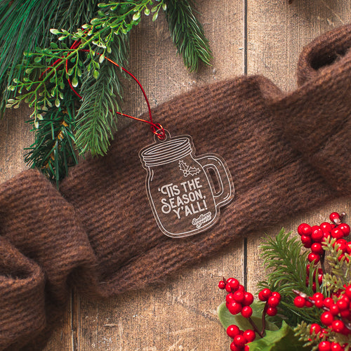 Photo of Southern Breeze ornament reading "Tis the Season, Y'all"