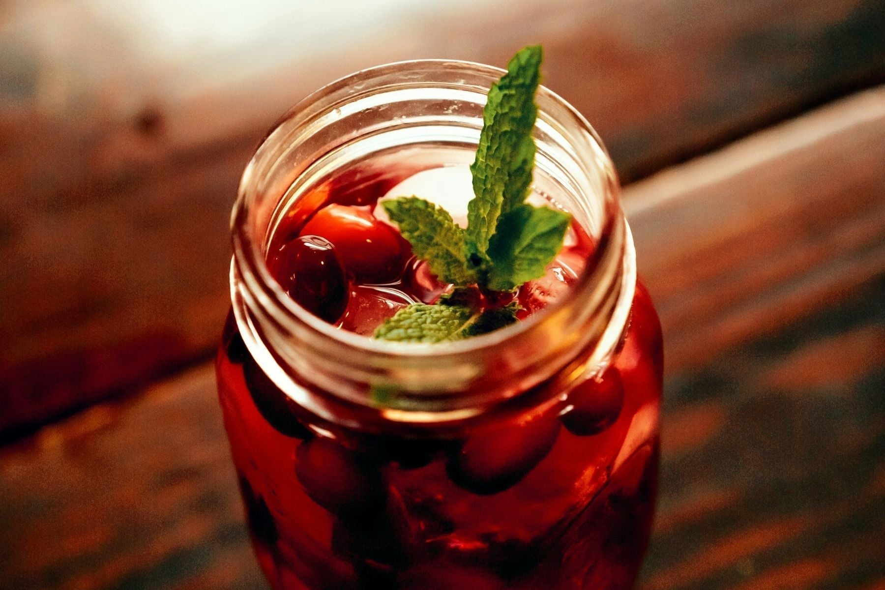 Cherry Lime Sweet Tea Mocktail