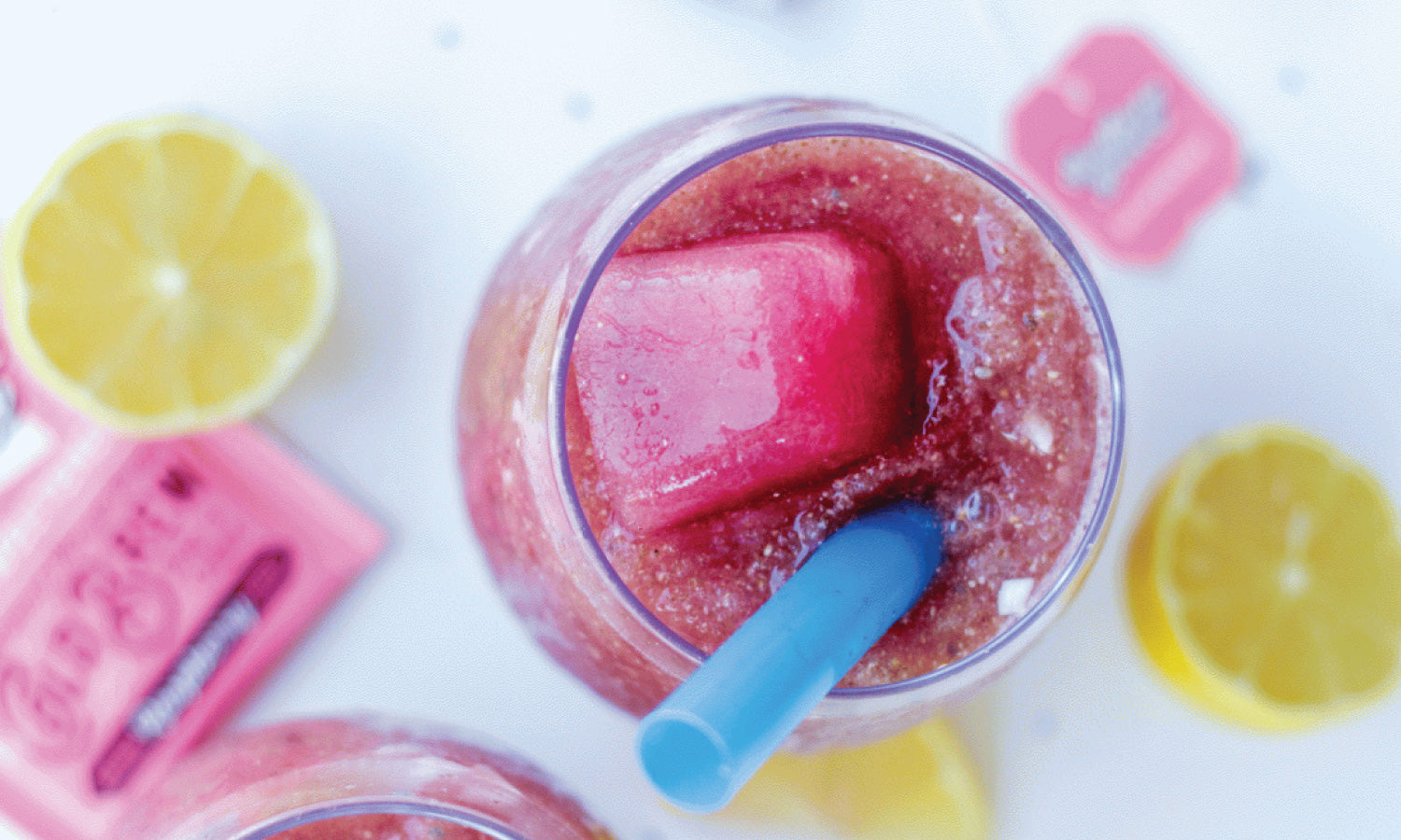 Raspberry Chia Seed Lemonade Slushie Recipe