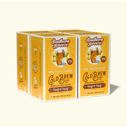 Four boxes of Southern Breeze pre-sweetened cold brew black tea on a white background