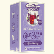 Box of Southern Breeze Blackberry Cold Brew tea on a white background
