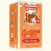 Box of Southern Breeze Blood Orange Cold Brew tea on a white background