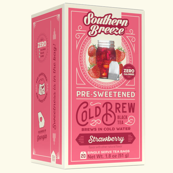 Strawberry Cold Brew Tea 4 Pack | Zero Calorie Iced Tea