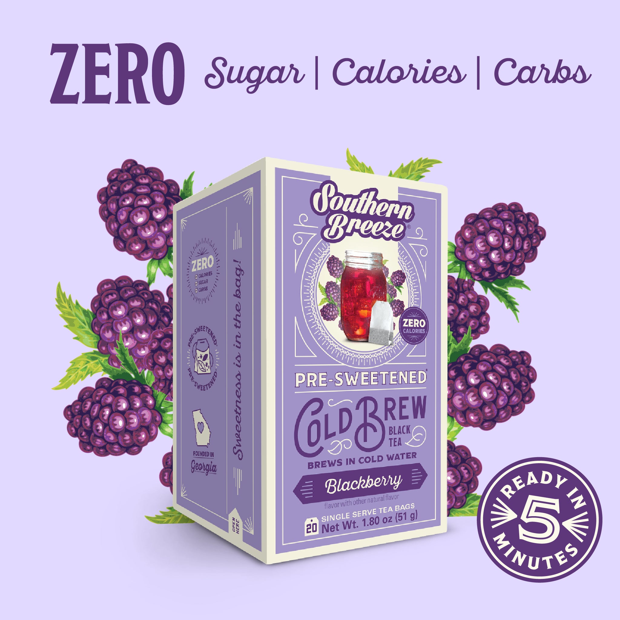 Blackberry Sugar-Free Sweet Tea | Zero Calorie Refreshment