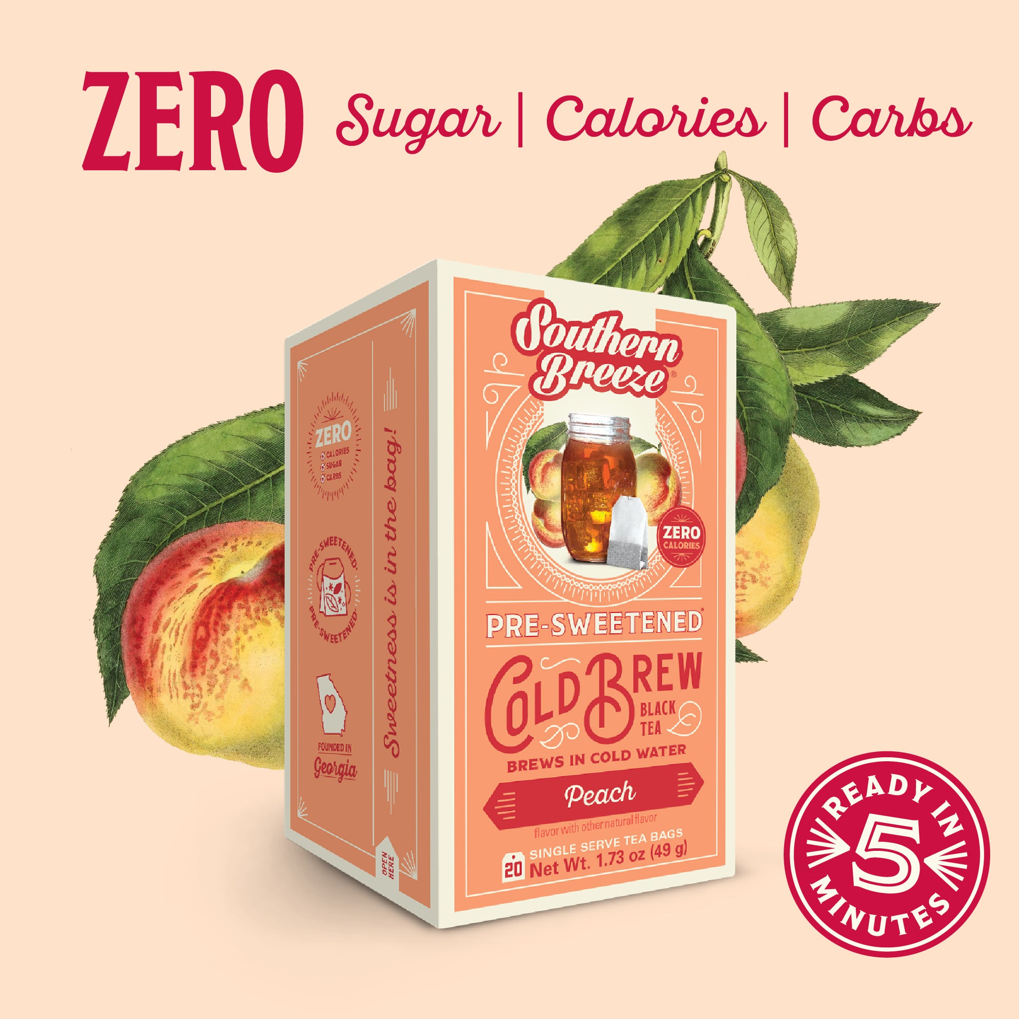 Peach Sweet Tea | Authentic Peach Flavor, Zero Calories