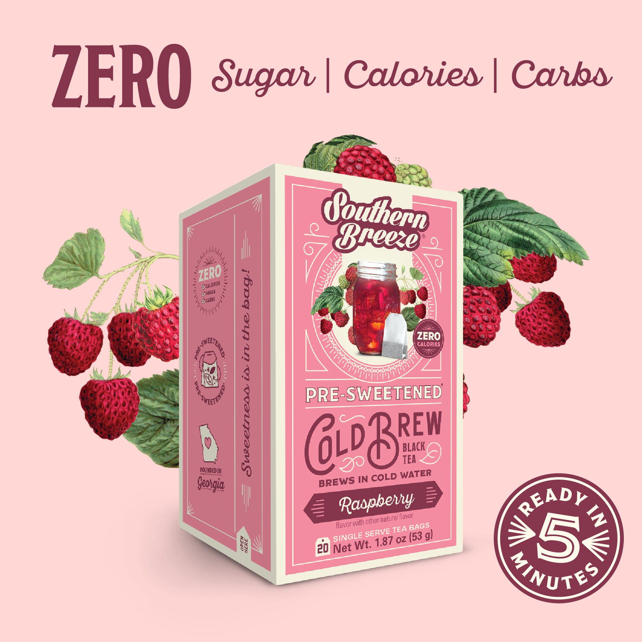 Raspberry Sweet Tea | Juicy Berry Flavor, Zero Sugar