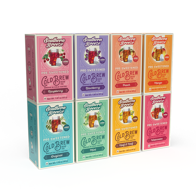 8 pack iced tea with various flavors