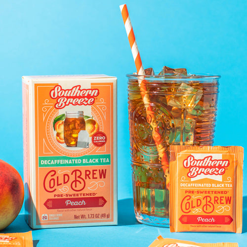Decaf Peach Iced Sweet Tea | Sugar-Free, No Buzz