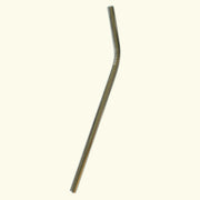 Reusable stainless steel drinking straw with a bend in the straw