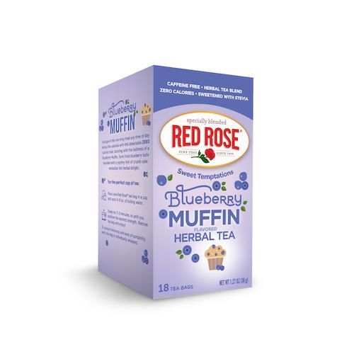Rendering of Red Rose Blueberry Muffin Tea Carton