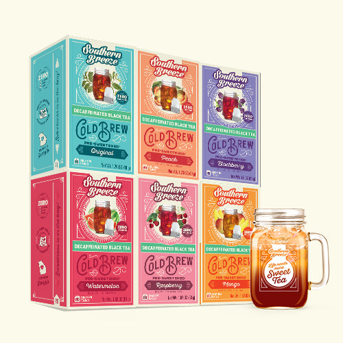 Southern Breeze Decaf Cold Brew Sweet Tea and Mason Jar Bundle