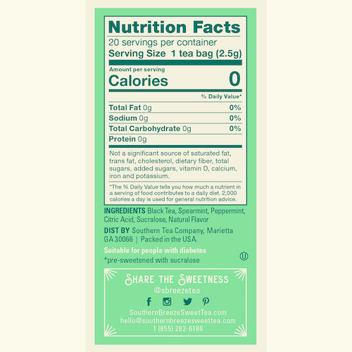 mint tea　1225 Mint Sweet Tea | Soothing Cool Sip, Zero Calories