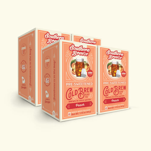 Southern Peach Sweet Tea – 20ct Sugar-Free Iced Tea Bags