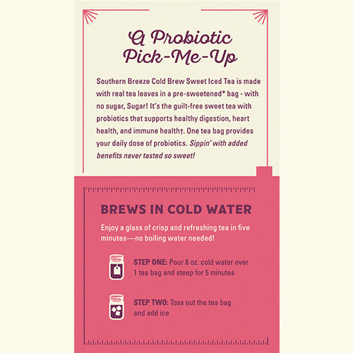 Rendering of Raspberry Cold Brew Iced Tea Plus Probiotics