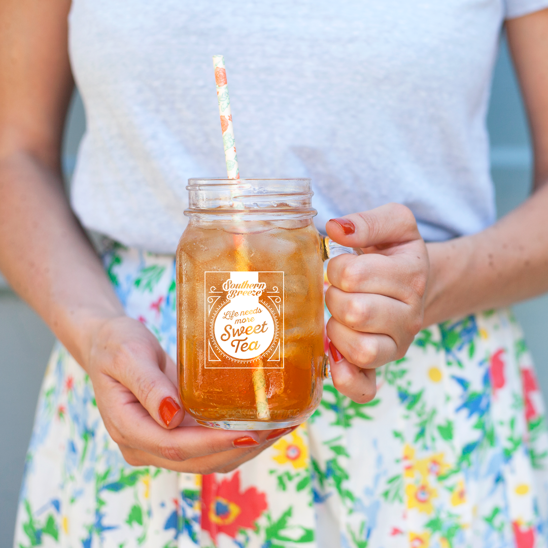 Rendering of Southern Breeze Sweet Tea Glass Mason Jar